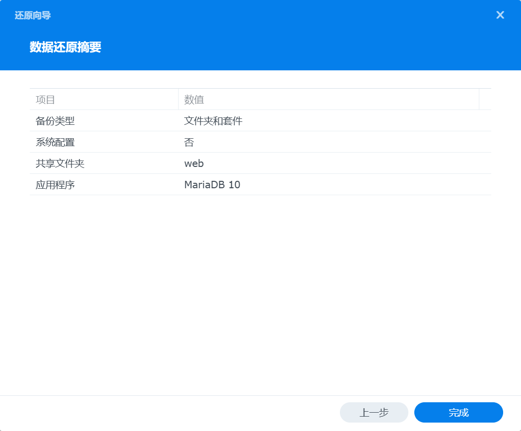 Hyper Backup还原向导-数据还原摘要.png Hyper Backup还原向导-数据还原摘要.png